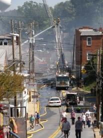 Building Fire - Main Street, Mount Airy - September 2007