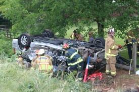 Motor Vehicle Crash with Entrapment - Route 27 & Roop Road (Mt. Airy) - July 2008