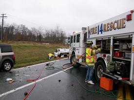 Motor Vehicle Crash with Entrapment - Liberty Road and Skidmore Road - November 2009