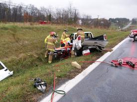 Motor Vehicle Crash with Entrapment - Liberty Road and Skidmore Road - November 2009