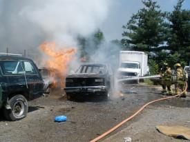 Multiple Vehicles of Fire - Bartholow Road - August 2009