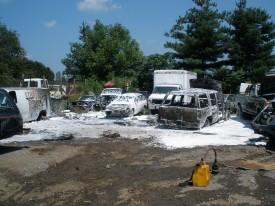 Multiple Vehicles of Fire - Bartholow Road - August 2009