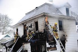 February 2011 - House Fire - 300 block of North Main Street (Mt. Airy Box 1-1)