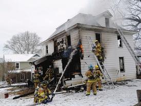 February 2011 - House Fire - 300 block of North Main Street (Mt. Airy Box 1-1)