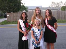 Carroll County Fire Prevention Queen Contest - September 2008 - Miss Winfield Brooke Atwell, Junior Miss Winfield Brittany Keenan, Little Miss Winfield Amber Legore and MSFA 1st Runner Up Stacie Jaret